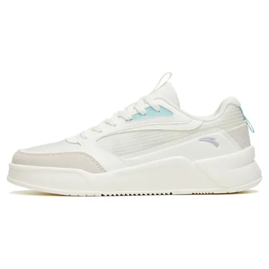 Anta Rubber Bullet Lightweight Wear Resistant And Slip Resistant Low Top Skateboard Shoes Women's White