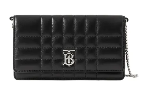 Burberry Lola Bag Sheepskin Shoulder Bag, Crossbody Bag Women's Black