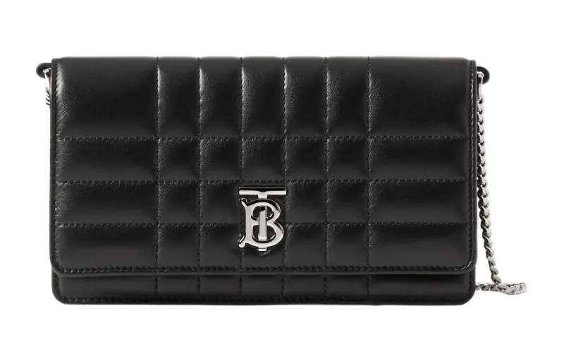 Burberry Lola Bag Sheepskin Shoulder Bag, Crossbody Bag Women's Black