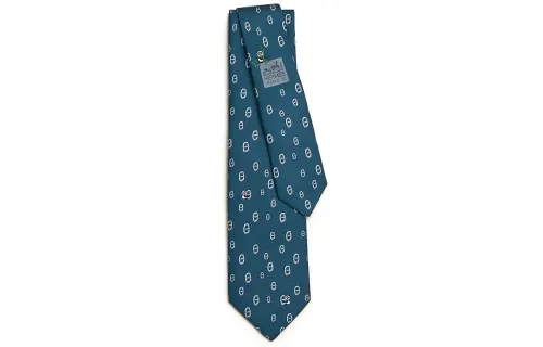 HERMES Ties Men's Dark Blue