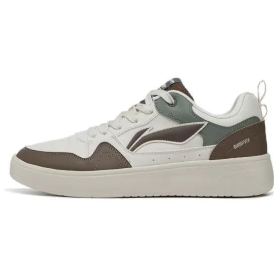 LiNing Line 2.0 At The Beginning Durable Breathable Low-Top Skateboard Shoes White Umber