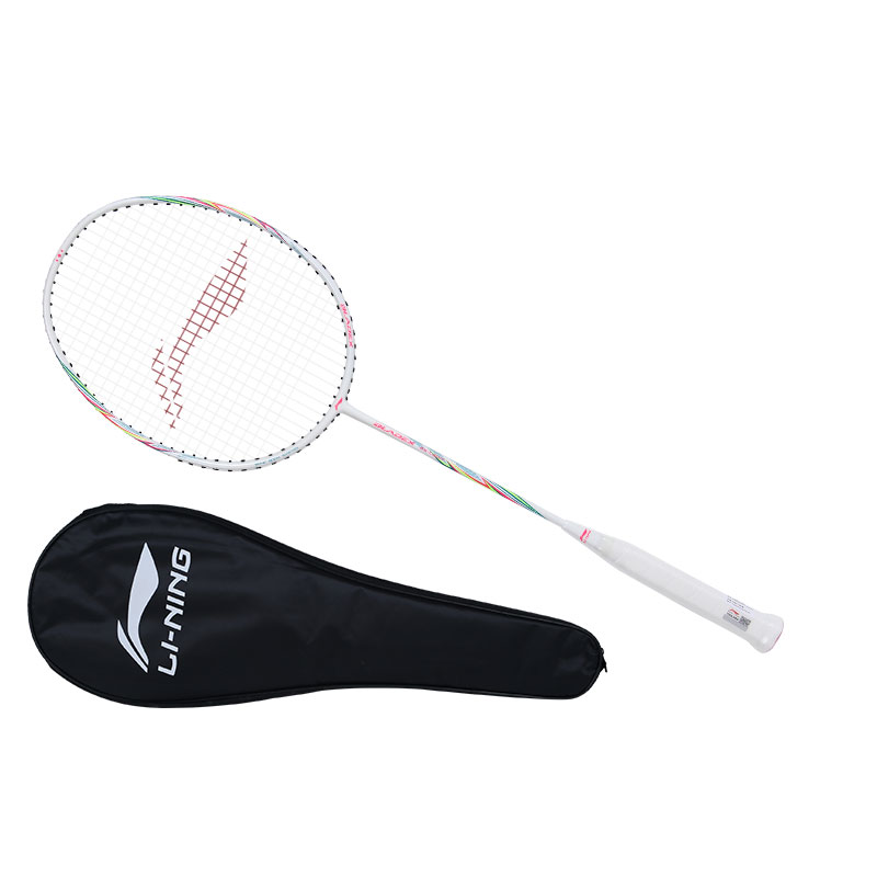 LiNing Sharp Arrow Badminton Rackets Control Type All around Defense Advanced Level Single Racket White