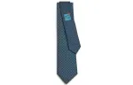 HERMES Tie Men's Ocean/Blue/Orange