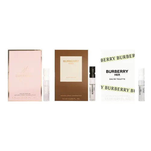 Burberry Burberry Perfume Sample Set Three-piece Flower Fei for Women/Flower and Her Fruity/Jun Yong Heart for Men EDP Perfume EDP Eau de Toilette EDT Citrus Bergamot 1.5ml*3