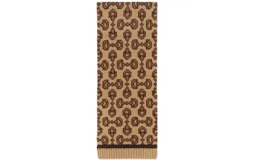 GUCCI Horsebit Wool Knit Scarves Men's