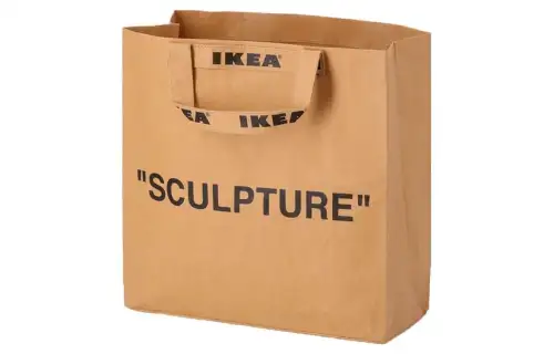 OFF WHITE Paper Tote Bag, Shopping Bag, Storage Bag, Handbag Medium Unisex Brown