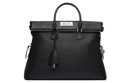 Maison Margiela 5AC Goatskin With Calfskin Shoulder Bag, Crossbody Bag, Handbag Large Unisex Black