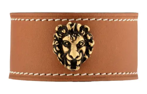 GUCCI Leather Wristbands Unisex Brown