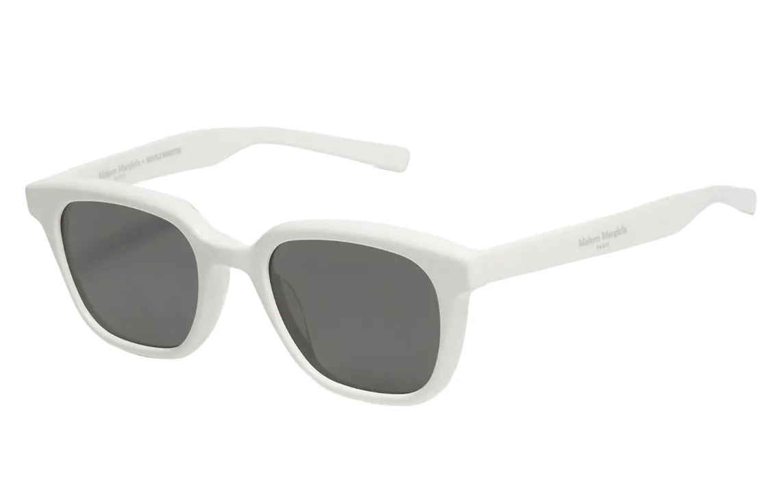 GENTLE MONSTER Maison Margiela Plate Frame Irregular Shape Sunglasses Unisex White