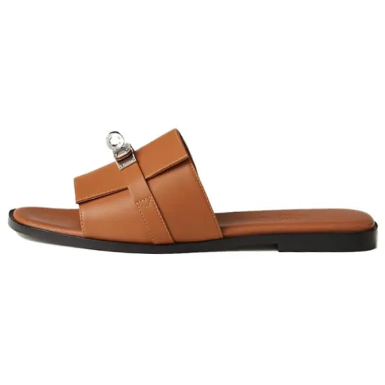 HERMES Stylish Sandals Women's Brown