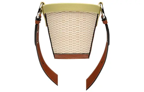 Maison Margiela Rattan With Calfskin And Goatskin Bucket Bag, Portable Crossbody Bag, Shoulder Bag Regular Unisex