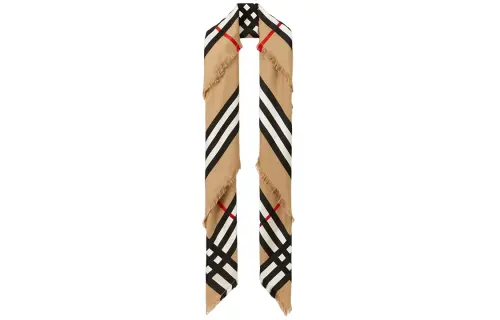 【Previous Season】crest debossed-logo scarf