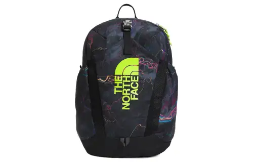 THE NORTH FACE Backpack Double Shoulder Outdoor Bag Fabric Black Green Unisex