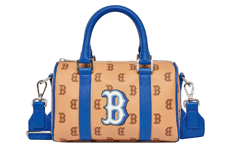 MLB Artificial Leather Pillow Bag, Boston Bag, Handbag, Shoulder Bag Small Unisex