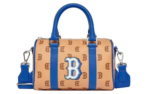 MLB Artificial Leather Pillow Bag, Boston Bag, Handbag, Shoulder Bag Small Unisex