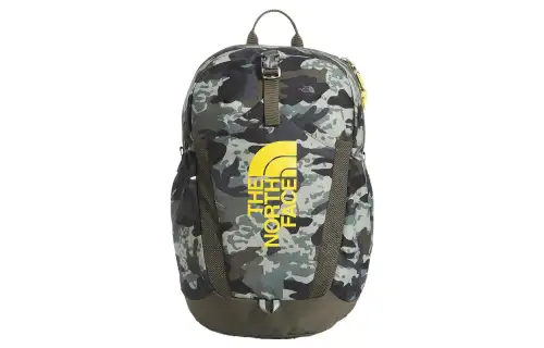 THE NORTH FACE 19.5L Backpack Double Shoulder Outdoor Bag Recycled Polyester Camouflage Unisex