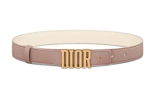 DIOR Cow Leather Belts Women's Pink 