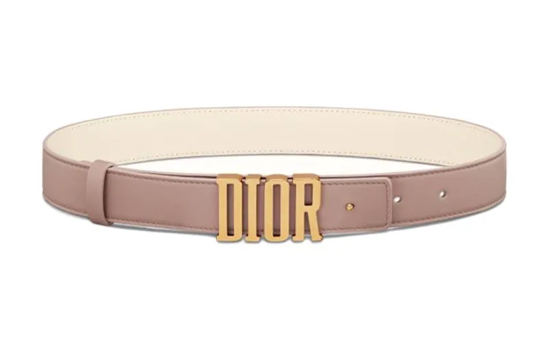 DIOR Cow Leather Belts Women's Pink