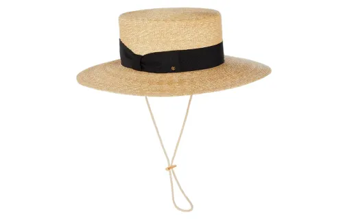 GUCCI Straw Hat With Grosgrain Detail