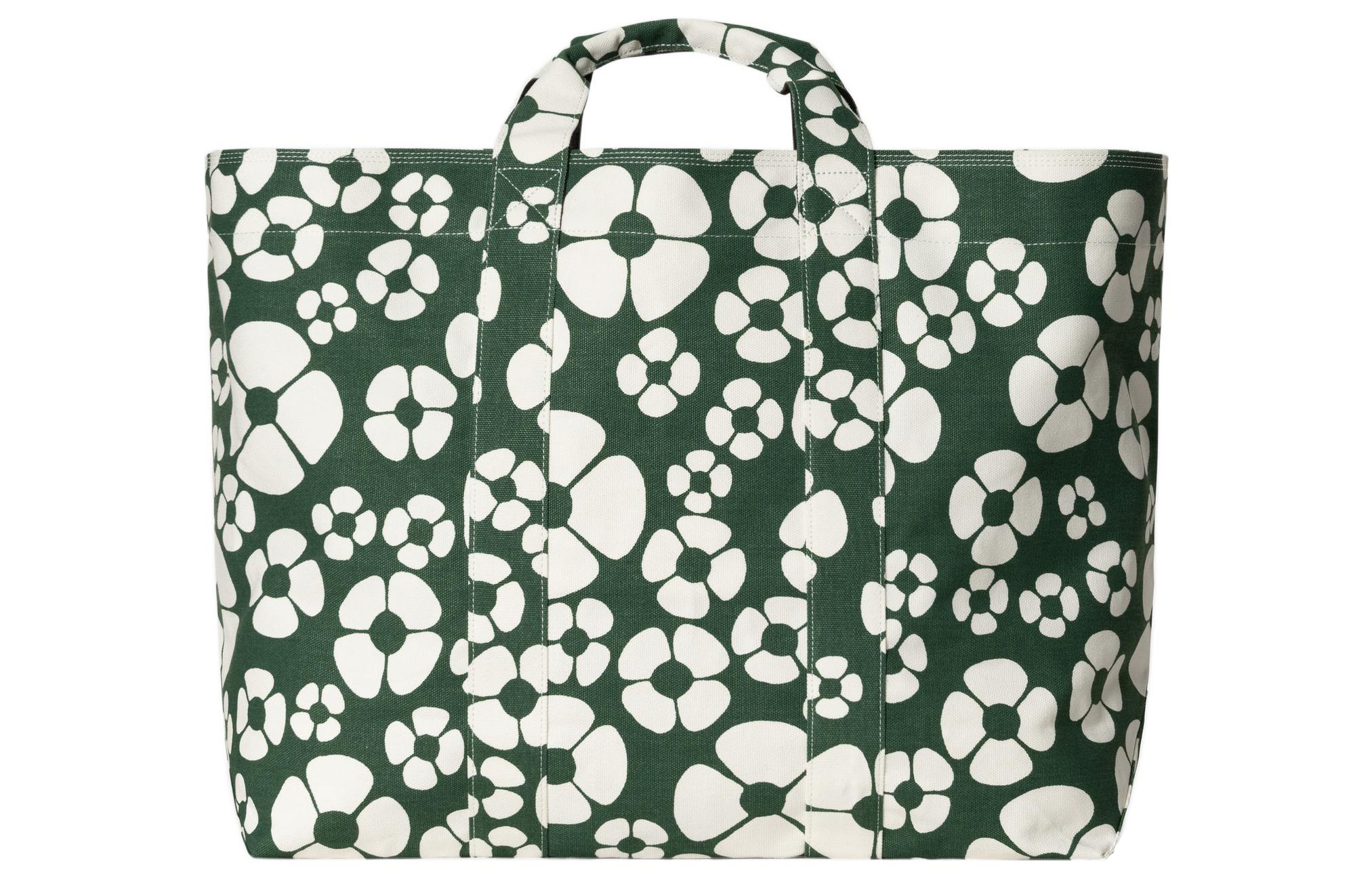 Женская сумка Carhartt WIP x MARNI Tote (зелено-белая) — фото 3