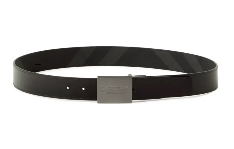 Burberry Leather Belts Men's Width 3.5cm