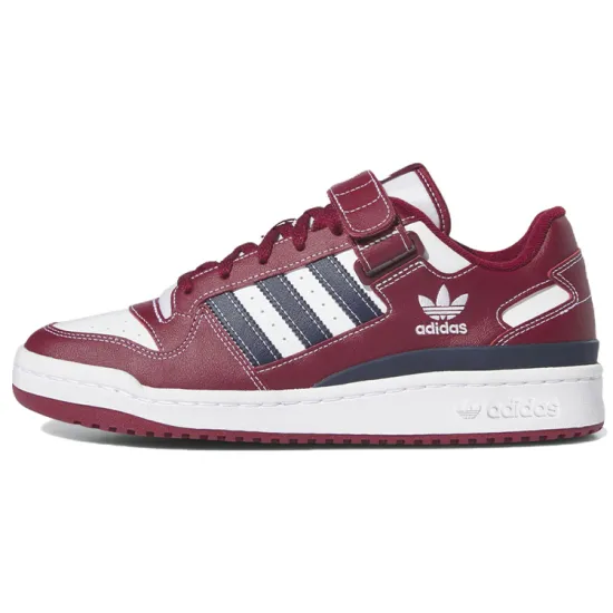 Adidas Originals Forum Low Team Collegiate Burgundy Cloud White Collegiate Navy
