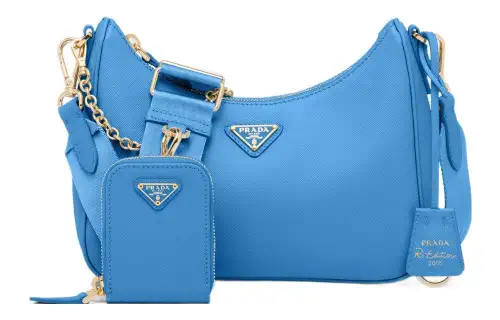 PRADA Re Edition Saffiano Leather 3 in 1 Crossbody Bag, Shoulder Bag Women's Blue