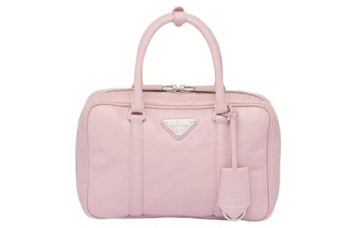 PRADA Soft Sheep Leather Shoulder Bag, Crossbody Bag, Handbag Women's Pink