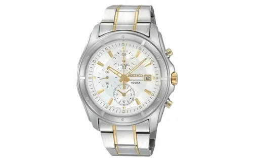 SEIKO Chronograph Series Quartz Movement Watch Men's Watches White Dial