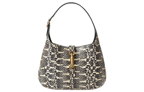 GUCCI Jackie 1961 Python Skin Crescent Shoulder Bag Shoulder Bag Women's