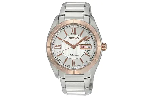 SEIKO Presage Automatic Mechanical Movement Stainless Steel Strap Watch 39 Men's Watches White Dial