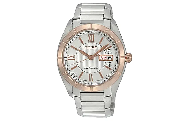 SEIKO Presage Automatic Mechanical Movement Stainless Steel Strap Watch 39 Men's Watches White Dial