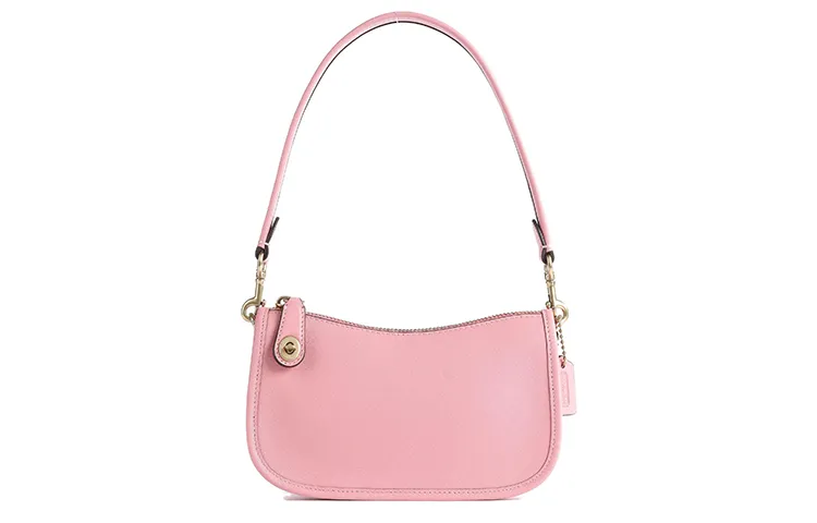 COACH Swinger Fine Grain Cow Leather Shoulder Bag, Handbag, Shoulder Bag Small Women's Pink