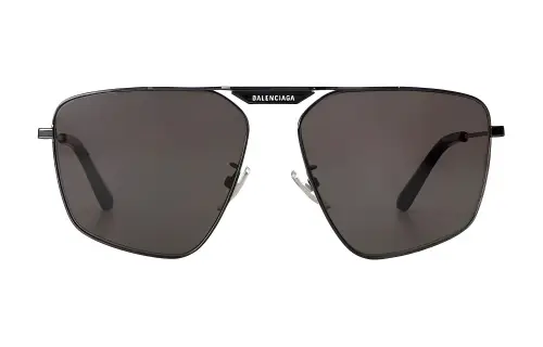 Balenciaga Alloy Irregular Shape Sunglasses Men's Black