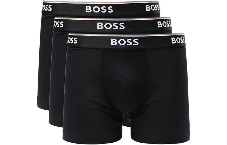 Hugo Boss pack of three logo-waistband boxer briefs
