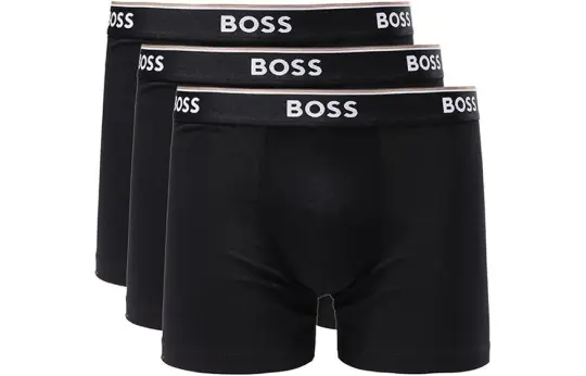 Hugo Boss pack of three logo-waistband boxer briefs