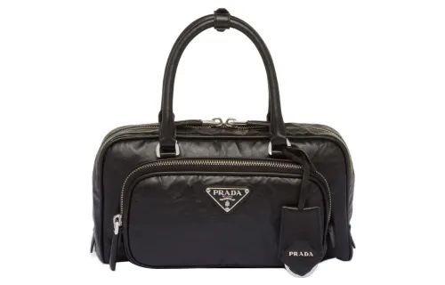 PRADA Soft Sheep Leather Shoulder Bag, Crossbody Bag, Handbag Women's Black