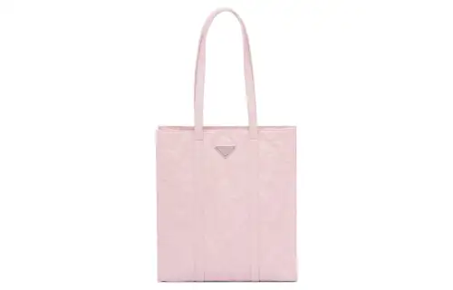 PRADA Soft Sheep Leather Tote Bag, Shopping Bag, Handbag Small Women's Pink