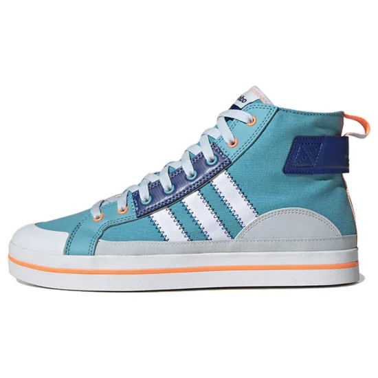 Adidas Neo City Canvas Skateboard Shoes Unisex Mid-Top Blue/White Orange