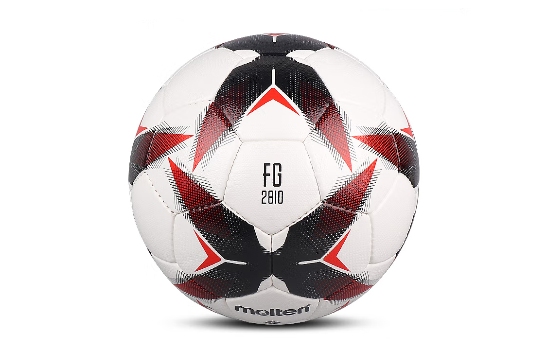 Molten 4/Size 5 Soccer Ball Pu Hand Stitched Soccer Ball Unisex Black White Red