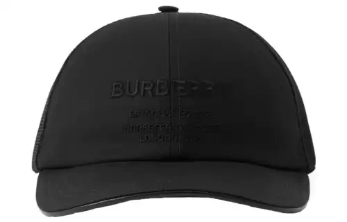 Burberry Cotton Baseball Caps Men's Black