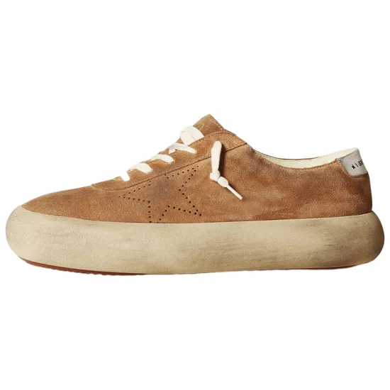 Golden Goose Space Star Stylish Skateboarding Shoes Men's Brown Vintage Version