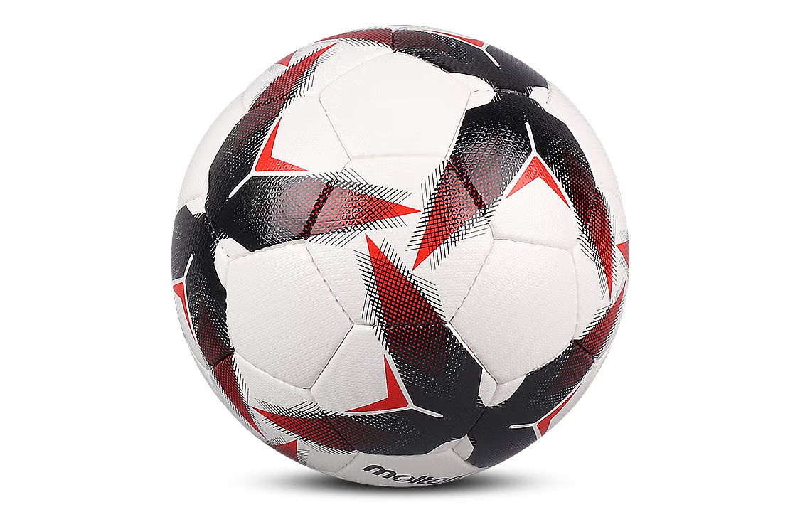 Molten 4/Size 5 Soccer Ball Pu Hand Stitched Soccer Ball Unisex Black White Red