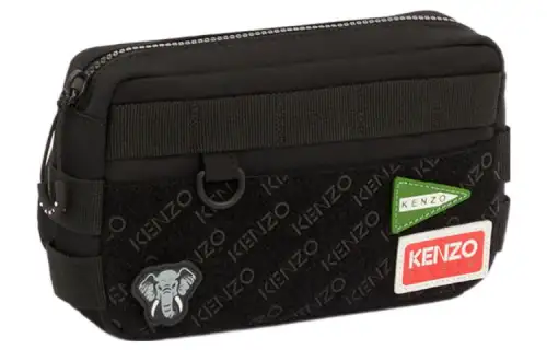 KENZO Polyester One Shoulder Crossbody Fanny Pack Regular Women's Black