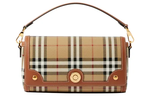 Burberry Cotton With Cow Leather Handbag, Shoulder Bag, Crossbody Bag Regular Women's Heather Brown