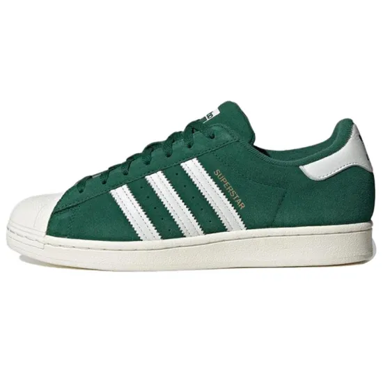 Adidas Originals Superstar Skateboarding Shoes Unisex Low-top Green/white