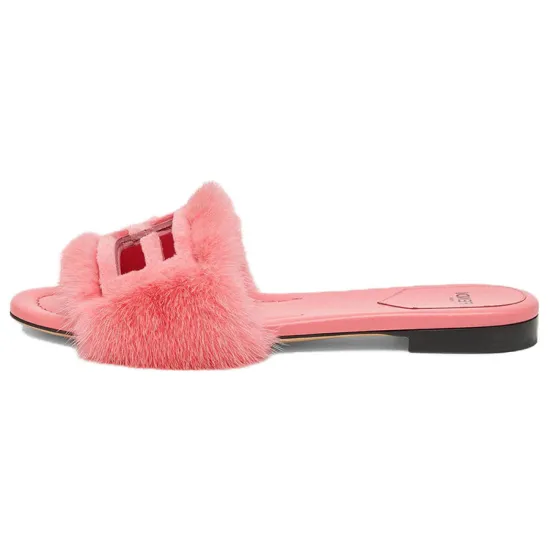 FENDI Baguette Slide Slippers Women's Pink