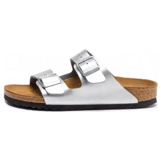 Birkenstock Arizona Birko-Flor Silver Women's