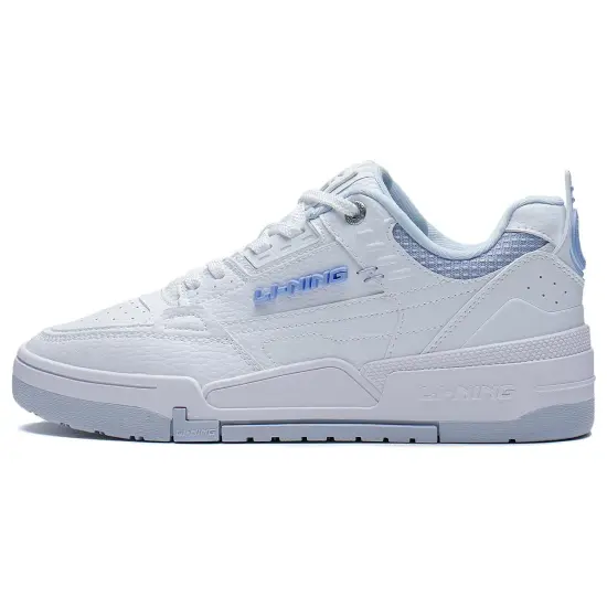 LINING Skateboard Shoes Women's Low-Top Standard White/Blue