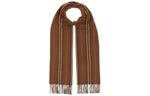Burberry Cashmere Knit Scarves Unisex Brown